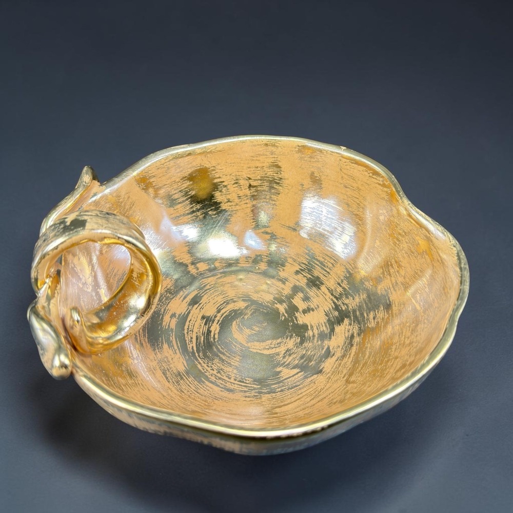 Stangl Pottery Granada Gold Hand‎ Painted Ceramic Bowl 3788 Vintage MCM 6in